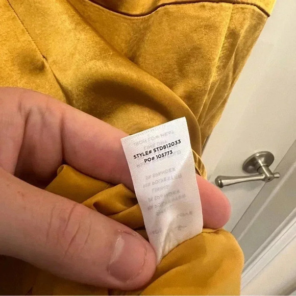 651 Lulus Dreams Come True Satin Ruffle Cocktail Mini Dress - Picture 6 of 7